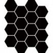 Uniwersalna mozaika prasowana nero hexagon 22x25,5