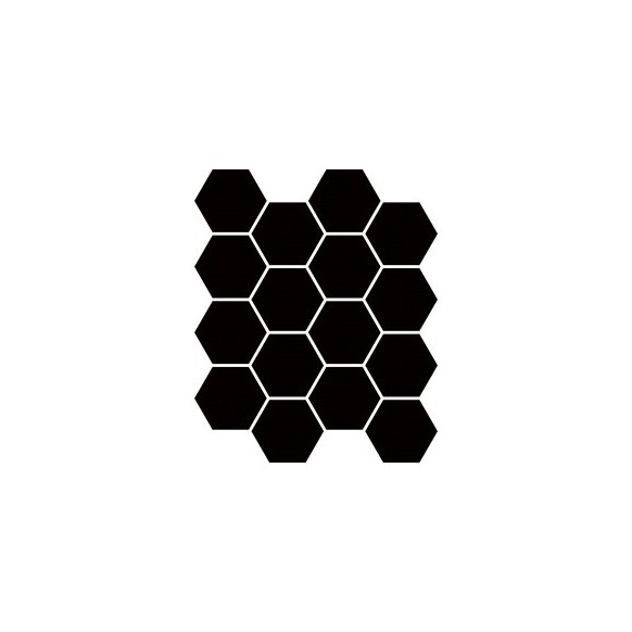 Uniwersalna mozaika prasowana nero hexagon 22x25,5