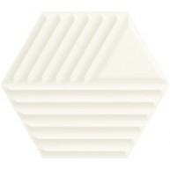 Woodskin bianco heksagon struktura C 19,8x17,1