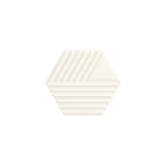 Woodskin bianco heksagon struktura C 19,8x17,1