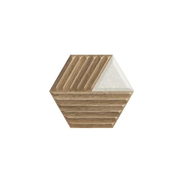 Woodskin mix heksagon struktura C 19,8x17,1