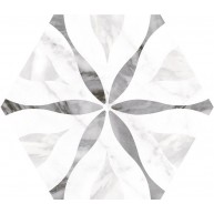 Bardiglio hexagon flower 17,5x20 (23772)