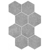 Coralstone hexagon grey29,2x25,4 (23578)