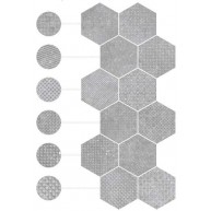 Coralstone hexagon melange grey 29,2x25,4 (23584)